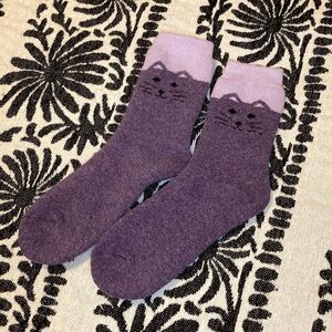 Purple Cat Socks
